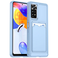 Funda Silicona Ultrafina Goma 360 Grados Carcasa J02S para Xiaomi Redmi Note 11 Pro+ Plus 5G Azul