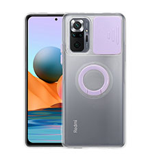 Funda Silicona Ultrafina Goma 360 Grados Carcasa MJ1 para Xiaomi Redmi Note 10 Pro 4G Purpura Claro