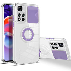 Funda Silicona Ultrafina Goma 360 Grados Carcasa MJ1 para Xiaomi Redmi Note 11 Pro+ Plus 5G Purpura Claro