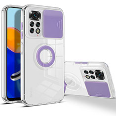 Funda Silicona Ultrafina Goma 360 Grados Carcasa MJ1 para Xiaomi Redmi Note 11S 4G Purpura Claro