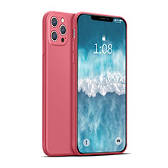 Funda Silicona Ultrafina Goma 360 Grados Carcasa para Apple iPhone 12 Pro Rojo