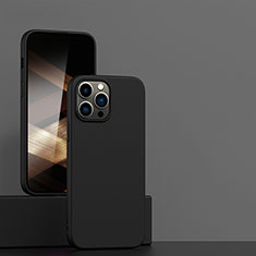 Funda Silicona Ultrafina Goma 360 Grados Carcasa para Apple iPhone 14 Pro Negro