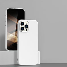 Funda Silicona Ultrafina Goma 360 Grados Carcasa para Apple iPhone 15 Pro Blanco