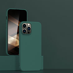 Funda Silicona Ultrafina Goma 360 Grados Carcasa para Apple iPhone 15 Pro Verde