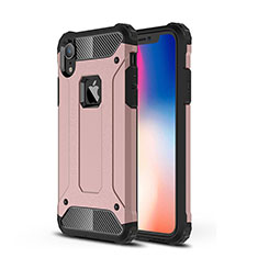 Funda Silicona Ultrafina Goma 360 Grados Carcasa para Apple iPhone XR Oro Rosa