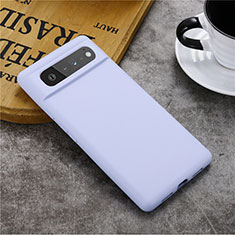 Funda Silicona Ultrafina Goma 360 Grados Carcasa para Google Pixel 6 5G Purpura Claro