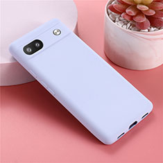 Funda Silicona Ultrafina Goma 360 Grados Carcasa para Google Pixel 6a 5G Purpura Claro