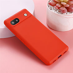 Funda Silicona Ultrafina Goma 360 Grados Carcasa para Google Pixel 6a 5G Rojo