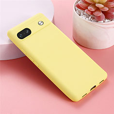 Funda Silicona Ultrafina Goma 360 Grados Carcasa para Google Pixel 7a 5G Amarillo