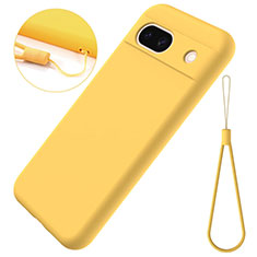 Funda Silicona Ultrafina Goma 360 Grados Carcasa para Google Pixel 8a 5G Amarillo