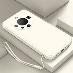 Funda Silicona Ultrafina Goma 360 Grados Carcasa para Huawei Mate 60 Pro Blanco