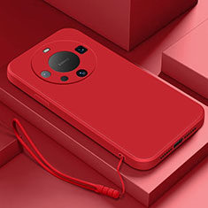 Funda Silicona Ultrafina Goma 360 Grados Carcasa para Huawei Mate 60 Pro Rojo