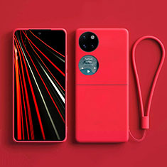 Funda Silicona Ultrafina Goma 360 Grados Carcasa para Huawei P50 Pocket Rojo