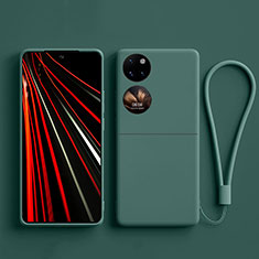 Funda Silicona Ultrafina Goma 360 Grados Carcasa para Huawei P60 Pocket Verde Noche