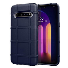 Funda Silicona Ultrafina Goma 360 Grados Carcasa para LG V60 ThinQ 5G Azul