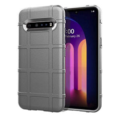 Funda Silicona Ultrafina Goma 360 Grados Carcasa para LG V60 ThinQ 5G Gris