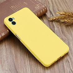 Funda Silicona Ultrafina Goma 360 Grados Carcasa para Motorola Moto E32 India Amarillo