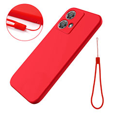 Funda Silicona Ultrafina Goma 360 Grados Carcasa para Motorola Moto Edge 40 Neo 5G Rojo