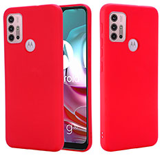 Funda Silicona Ultrafina Goma 360 Grados Carcasa para Motorola Moto G10 Power Rojo