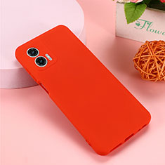 Funda Silicona Ultrafina Goma 360 Grados Carcasa para Motorola Moto G53y 5G Rojo