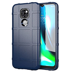 Funda Silicona Ultrafina Goma 360 Grados Carcasa para Motorola Moto G9 Azul