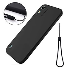 Funda Silicona Ultrafina Goma 360 Grados Carcasa para Nokia C12 Plus Negro