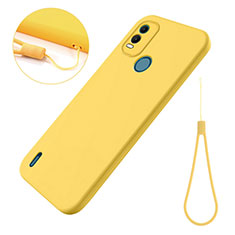 Funda Silicona Ultrafina Goma 360 Grados Carcasa para Nokia C21 Plus Amarillo