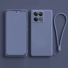 Funda Silicona Ultrafina Goma 360 Grados Carcasa para OnePlus 10T 5G Gris Lavanda