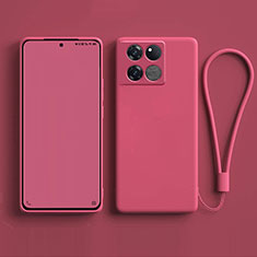 Funda Silicona Ultrafina Goma 360 Grados Carcasa para OnePlus 10T 5G Rosa Roja