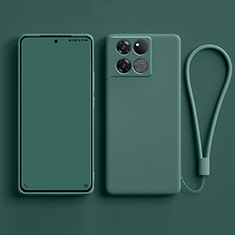 Funda Silicona Ultrafina Goma 360 Grados Carcasa para OnePlus 10T 5G Verde Noche