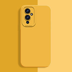 Funda Silicona Ultrafina Goma 360 Grados Carcasa para OnePlus 9 5G Amarillo