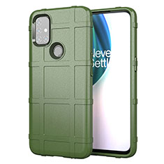 Funda Silicona Ultrafina Goma 360 Grados Carcasa para OnePlus Nord N10 5G Ejercito Verde