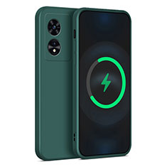 Funda Silicona Ultrafina Goma 360 Grados Carcasa para Oppo A1 5G Verde Noche