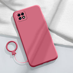 Funda Silicona Ultrafina Goma 360 Grados Carcasa para Oppo A53 5G Rojo