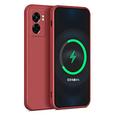 Funda Silicona Ultrafina Goma 360 Grados Carcasa para Oppo A56S 5G Rojo