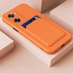 Funda Silicona Ultrafina Goma 360 Grados Carcasa para Oppo A57e Naranja