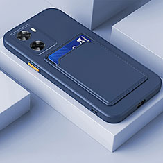 Funda Silicona Ultrafina Goma 360 Grados Carcasa para Oppo A77s Azul