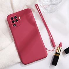 Funda Silicona Ultrafina Goma 360 Grados Carcasa para Oppo A94 4G Rojo