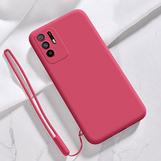 Funda Silicona Ultrafina Goma 360 Grados Carcasa para Oppo F19 Pro+ Plus 5G Rojo