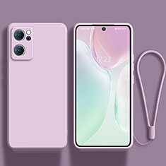 Funda Silicona Ultrafina Goma 360 Grados Carcasa para Oppo Reno7 SE 5G Purpura Claro