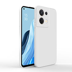 Funda Silicona Ultrafina Goma 360 Grados Carcasa para Oppo Reno9 Pro 5G Blanco