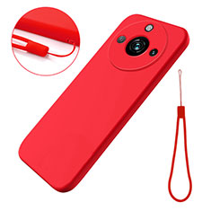 Funda Silicona Ultrafina Goma 360 Grados Carcasa para Realme C51 Rojo