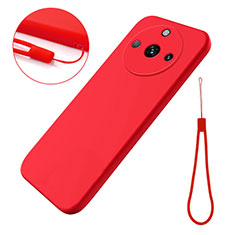 Funda Silicona Ultrafina Goma 360 Grados Carcasa para Realme Narzo 60 Pro 5G Rojo