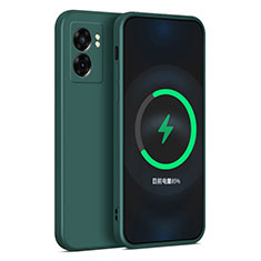 Funda Silicona Ultrafina Goma 360 Grados Carcasa para Realme Q5i 5G Verde Noche