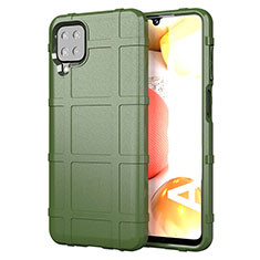 Funda Silicona Ultrafina Goma 360 Grados Carcasa para Samsung Galaxy A12 Nacho Ejercito Verde