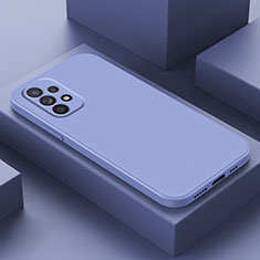 Funda Silicona Ultrafina Goma 360 Grados Carcasa para Samsung Galaxy A23 4G Gris Lavanda