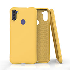 Funda Silicona Ultrafina Goma 360 Grados Carcasa para Samsung Galaxy M11 Amarillo