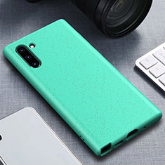 Funda Silicona Ultrafina Goma 360 Grados Carcasa para Samsung Galaxy Note 10 5G Cian