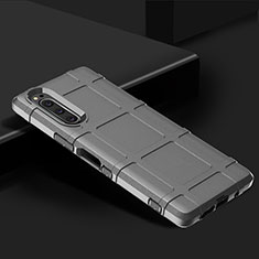 Funda Silicona Ultrafina Goma 360 Grados Carcasa para Sony Xperia 5 Plata