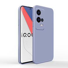 Funda Silicona Ultrafina Goma 360 Grados Carcasa para Vivo iQOO 8 Pro 5G Gris Lavanda